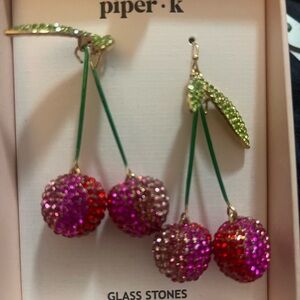 Piper K Cherry Drop Earrings